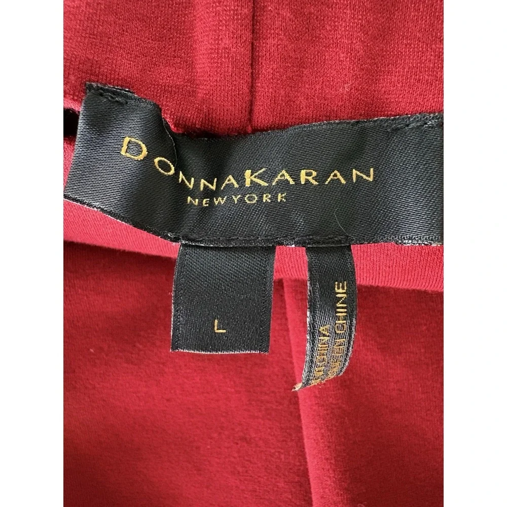 Donna Karan Red‎ Semi-Pleated Midi Fit And Flare Skirt Flirty Classic Size Large